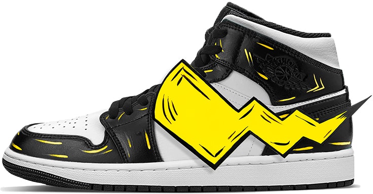 custom-shoes-air-jordan-1-mid-pikachu-island-green