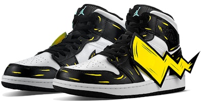 カスタムAJ1ミッド ピカチュウ島グリーン 554724-132(TeamY-男款皮卡丘黑色) Cheap カスタムAJ1ミッド ピカチュウ島グリーン 554724-132(TeamY-男款皮卡丘黑色)