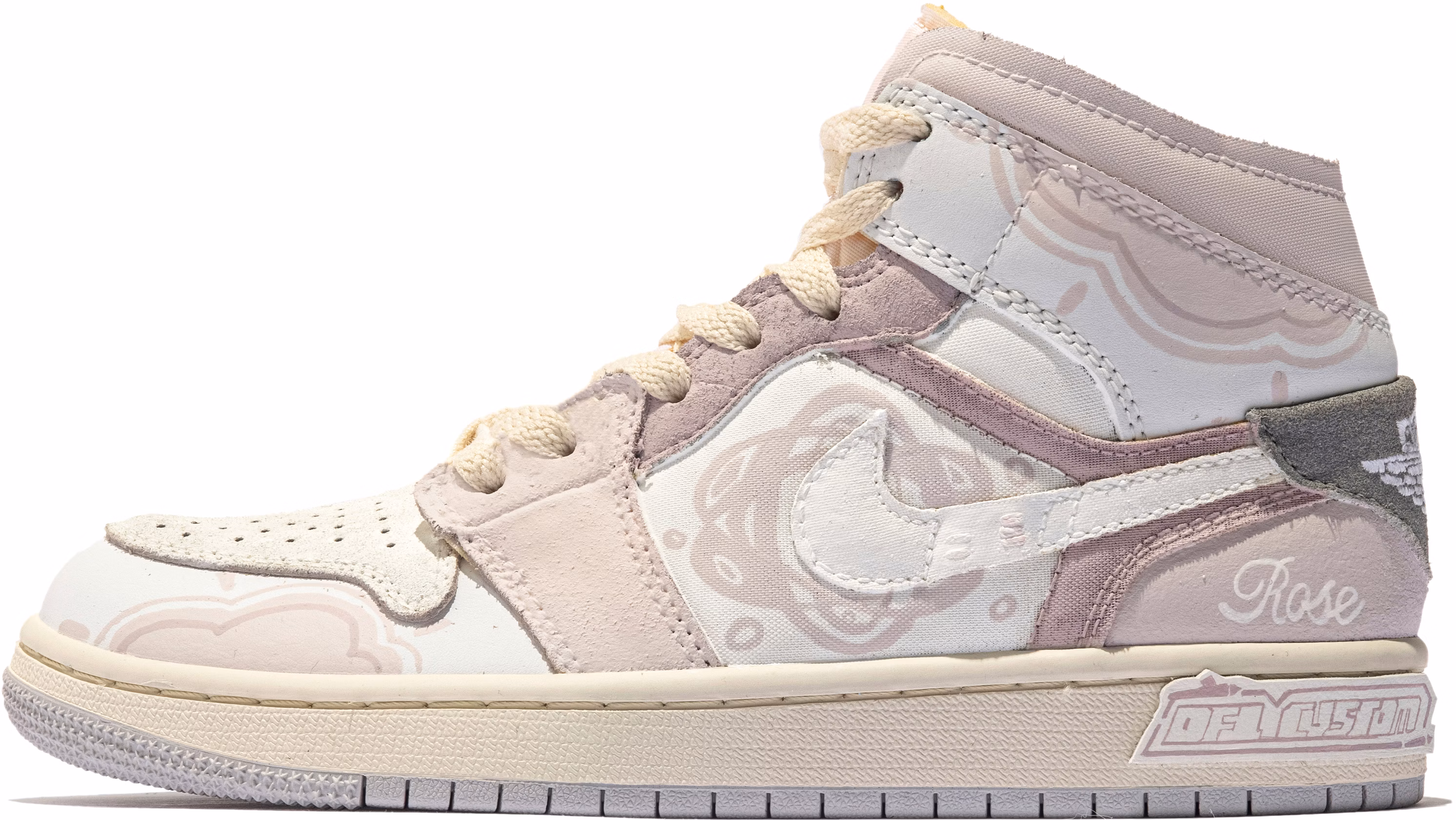 custom-shoes-air-jordan-1-mid-pink-beige-da-vinci-custom
