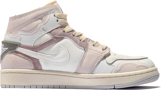 【定制球鞋】Jordan Air Jordan 1 Mid 達芬奇定制 特殊鞋盒 洛神 中幫 復古籃球鞋 GS 粉米 Order 【定制球鞋】Jordan Air Jordan 1 Mid 達芬奇定制 特殊鞋盒 洛神 中幫 復古籃球鞋 GS 粉米