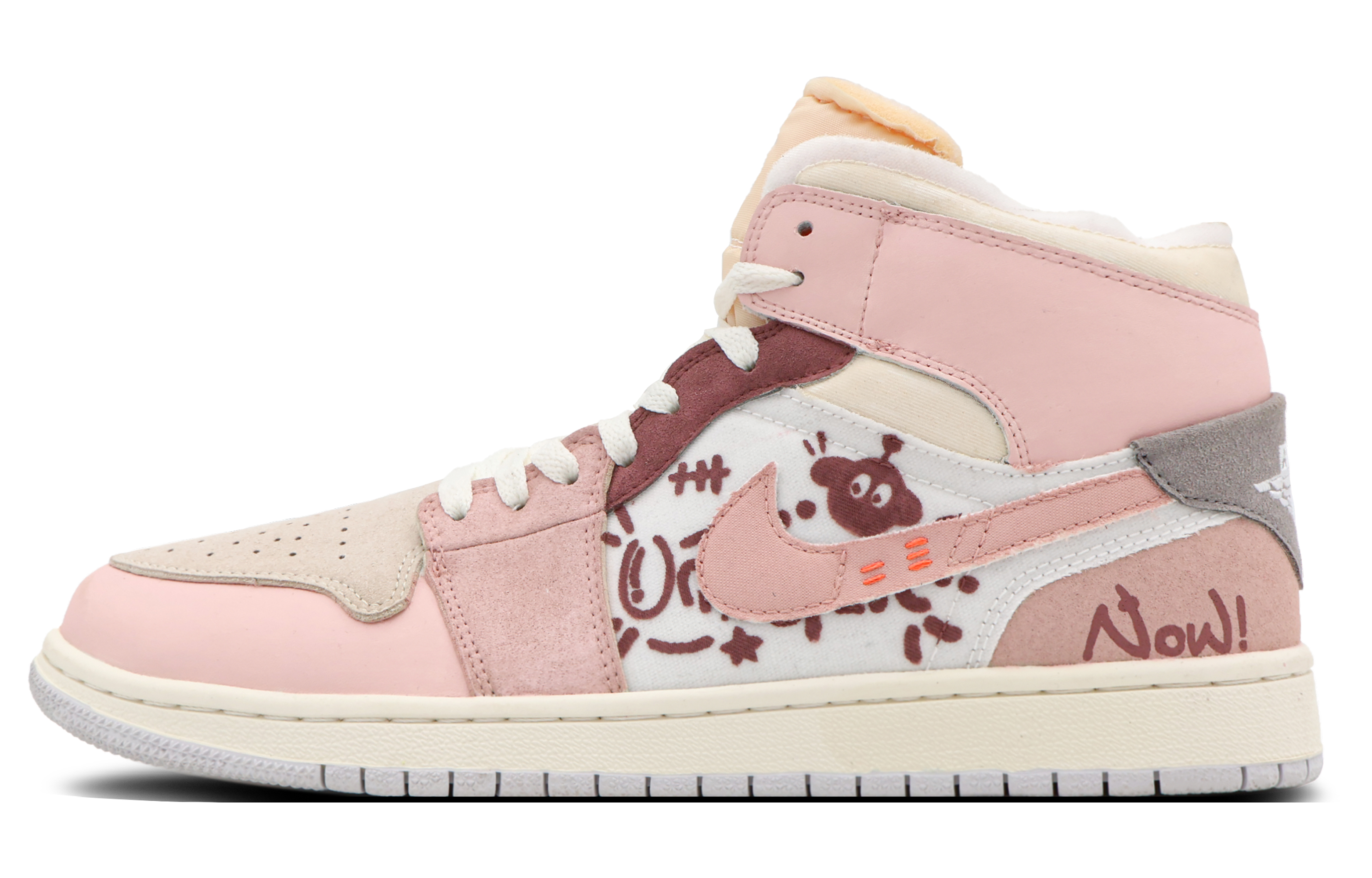 Buy [Zapatillas Personalizadas] Air Jordan 1 Mid 'Pink Doll' DM9652-100(Team53-男款粉色玩偶S-BOX)