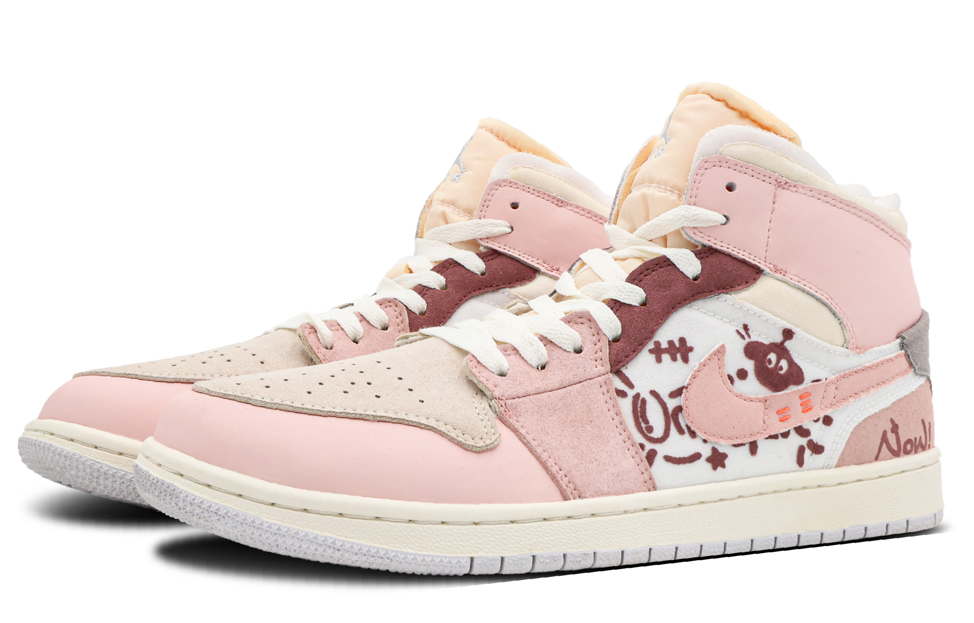 Lookbook [Zapatillas Personalizadas] Air Jordan 1 Mid 'Pink Doll' DM9652-100(Team53-男款粉色玩偶S-BOX)