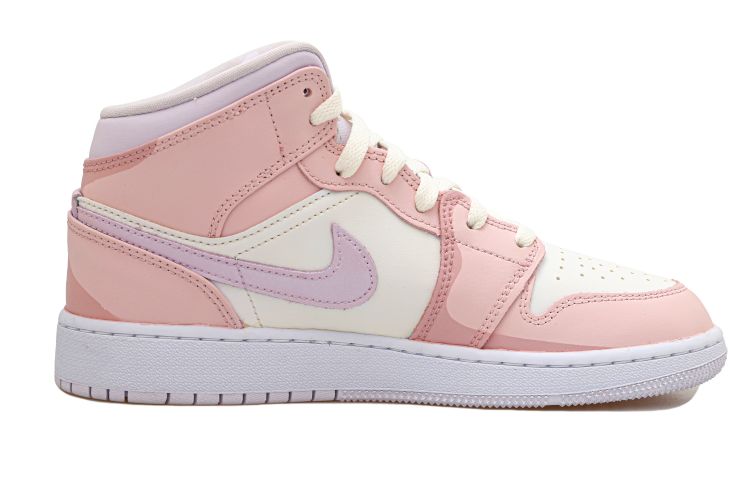 Order 【カスタムシューズ】エアジョーダン1ミッド 'ピンクパープルフォックスハート' DQ8423-501(Team拾玖-甜酷街头女S-BOX）