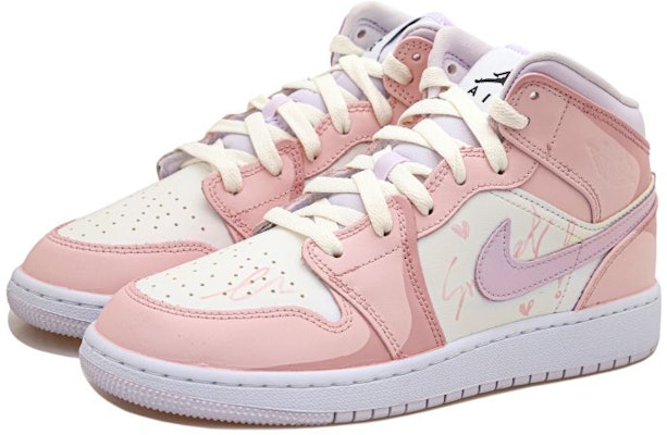 【カスタムシューズ】エアジョーダン1ミッド 'ピンクパープルフォックスハート' DQ8423-501(Team拾玖-甜酷街头女S-BOX) Lookbook 【カスタムシューズ】エアジョーダン1ミッド 'ピンクパープルフォックスハート' DQ8423-501(Team拾玖-甜酷街头女S-BOX)