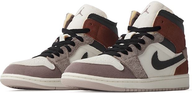 에어 조던 1 미드 '핑크 화이트 브라운 스웨이드 팬더' (커스텀) DM9652-102(Team拾柒-男款中帮小熊猫球鞋) Lookbook 에어 조던 1 미드 '핑크 화이트 브라운 스웨이드 팬더' (커스텀) DM9652-102(Team拾柒-男款中帮小熊猫球鞋)