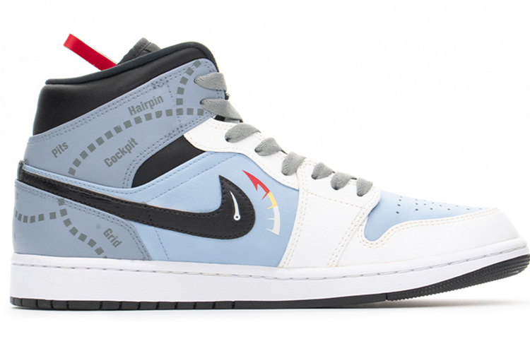 Order 에어 조던 1 미드 '포르쉐 917/20 그레이 돼지' 커스텀 554724-170(TeamA-AJ1男款解构灰猪)