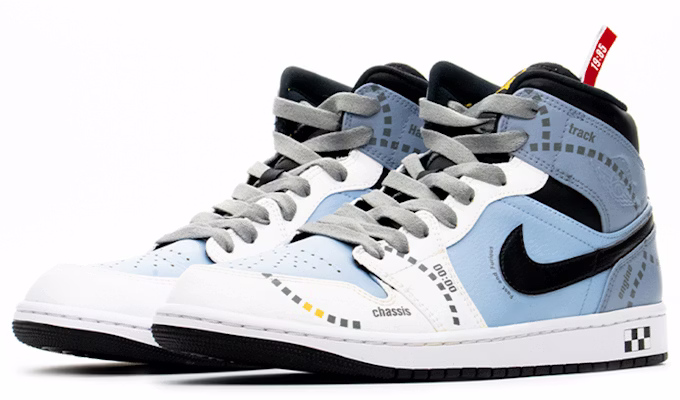 에어 조던 1 미드 '포르쉐 917/20 그레이 돼지' 커스텀 554724-170(TeamA-AJ1男款解构灰猪) Lookbook 에어 조던 1 미드 '포르쉐 917/20 그레이 돼지' 커스텀 554724-170(TeamA-AJ1男款解构灰猪)