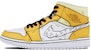 에어 조던 1 미드 '고라파덕 커스텀' (50 characters) 554724-126(Team叁-男款宠物小精灵黄白可达鸭)