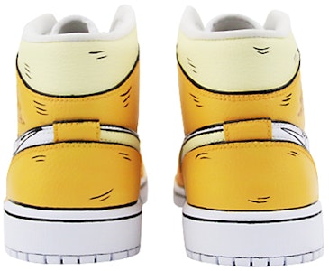 【訂製球鞋】Jordan Air Jordan 1 Mid 是在玩鞋 手繪 噴繪 卡通動畫 寶可夢 寵物小精靈 可達鴨 中幫 籃球鞋 男款 黃白 Shop 【訂製球鞋】Jordan Air Jordan 1 Mid 是在玩鞋 手繪 噴繪 卡通動畫 寶可夢 寵物小精靈 可達鴨 中幫 籃球鞋 男款 黃白