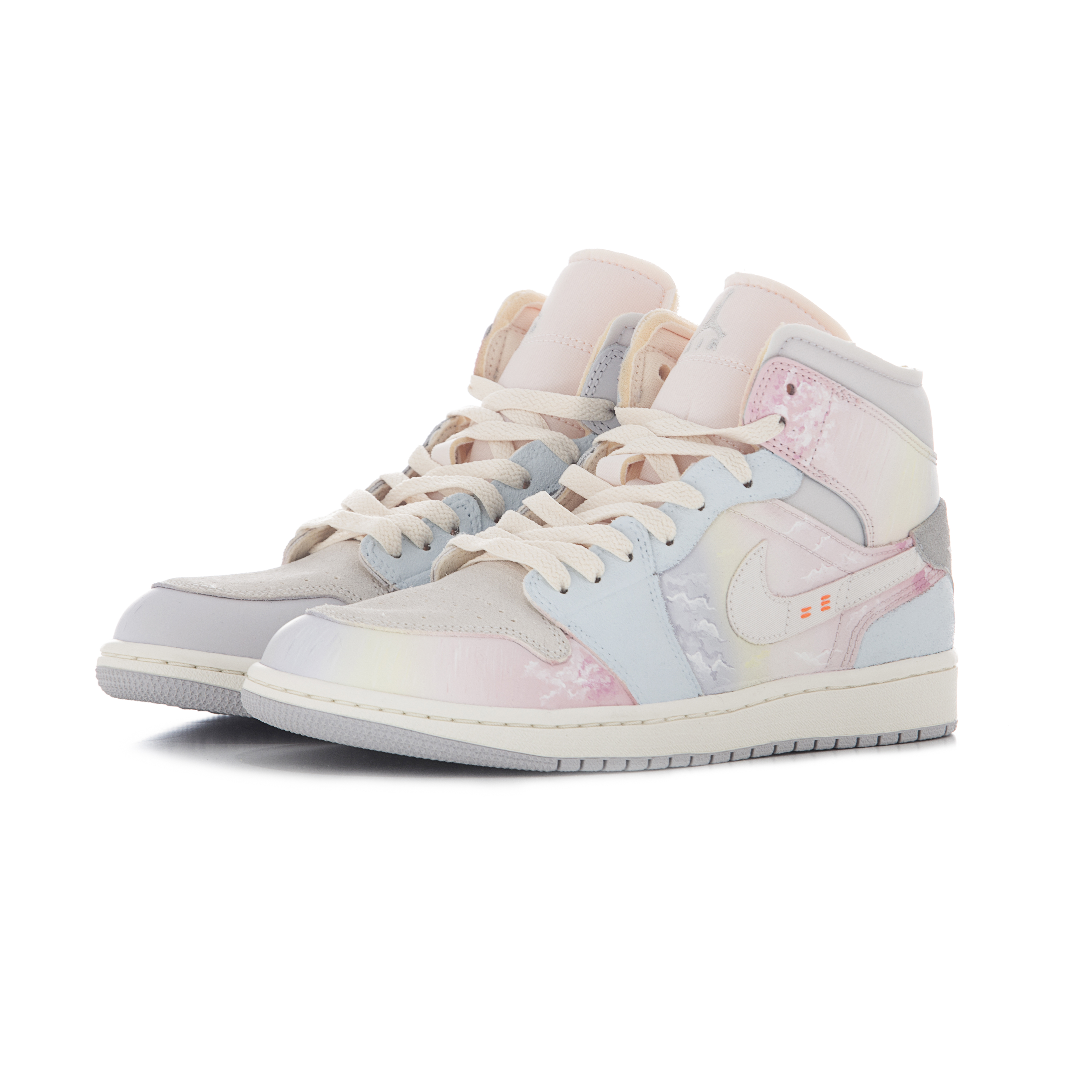 Lookbook 커스텀 에어 조던 1 미드 '퍼플 그라데이션 타이다이' (Custom AJ1 Mid '퍼플 그라데이션') DM9652-100(Team60-炫花开男款)