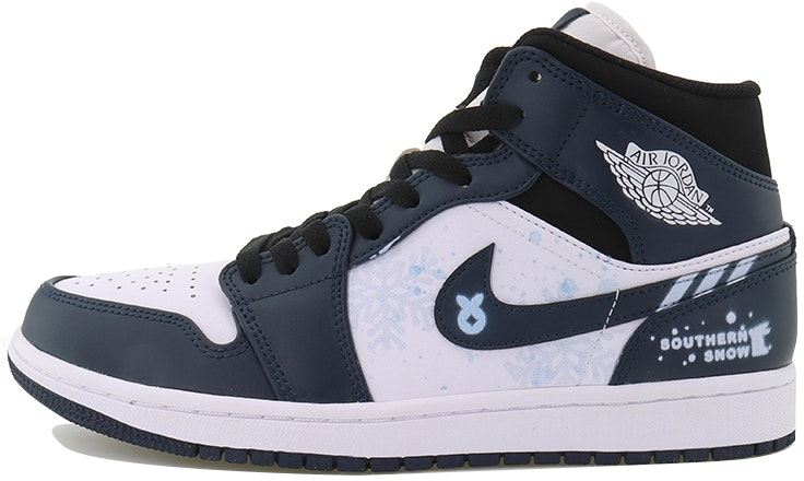 custom-shoes-air-jordan-1-mid-rabbit-year-black-white-green