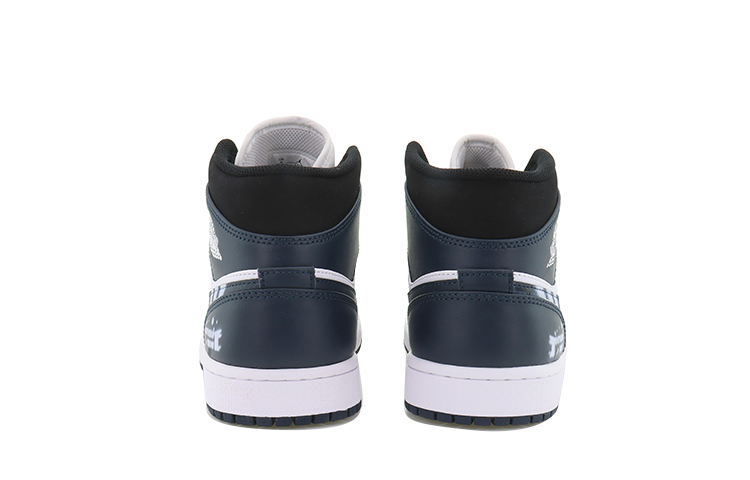 Purchase [Kasut Custom] Air Jordan 1 Mid 'Tahun Arnab Hitam Putih Hijau' 554724-411(Team10-雪兔)