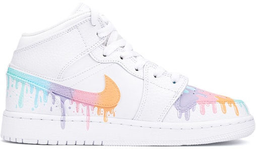 레인보우 멜팅 에어 조던 1 미드 (커스텀) 554725-130(Team18-AJ中帮彩虹糖浆) Order 레인보우 멜팅 에어 조던 1 미드 (커스텀) 554725-130(Team18-AJ中帮彩虹糖浆)