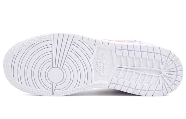 Purchase 레인보우 멜팅 에어 조던 1 미드 (커스텀) 554725-130(Team18-AJ中帮彩虹糖浆)