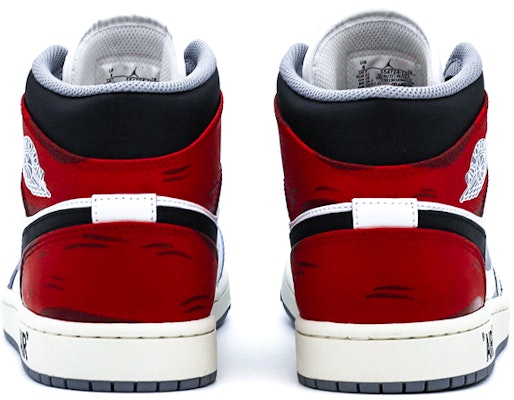 カスタムAJ1 Mid 赤青灰 554724-135(team肆-二次元撞色手绘A) Shop カスタムAJ1 Mid 赤青灰 554724-135(team肆-二次元撞色手绘A)