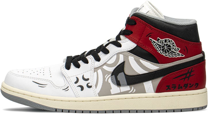 カスタムAJ1ミッド 赤灰黒 554724-135(TeamA-AJ男流川枫S-BOX) Order カスタムAJ1ミッド 赤灰黒 554724-135(TeamA-AJ男流川枫S-BOX)