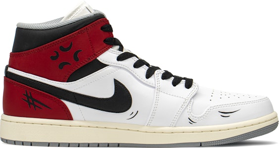 カスタムAJ1ミッド 赤灰黒 554724-135(TeamA-AJ男流川枫S-BOX) Lookbook カスタムAJ1ミッド 赤灰黒 554724-135(TeamA-AJ男流川枫S-BOX)