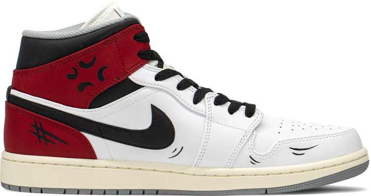 カスタムAJ1ミッド 赤灰黒 554724-135(TeamA-AJ男流川枫S-BOX) Lookbook カスタムAJ1ミッド 赤灰黒 554724-135(TeamA-AJ男流川枫S-BOX)