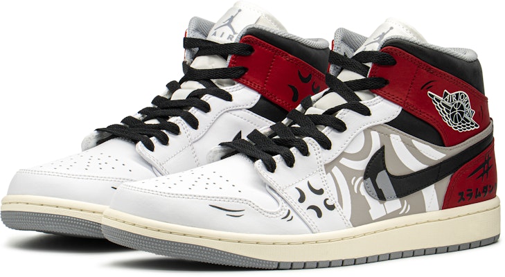 カスタムAJ1ミッド 赤灰黒 554724-135(TeamA-AJ男流川枫S-BOX) Shop カスタムAJ1ミッド 赤灰黒 554724-135(TeamA-AJ男流川枫S-BOX)