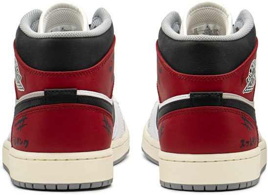 カスタムAJ1ミッド 赤灰黒 554724-135(TeamA-AJ男流川枫S-BOX) Purchase カスタムAJ1ミッド 赤灰黒 554724-135(TeamA-AJ男流川枫S-BOX)