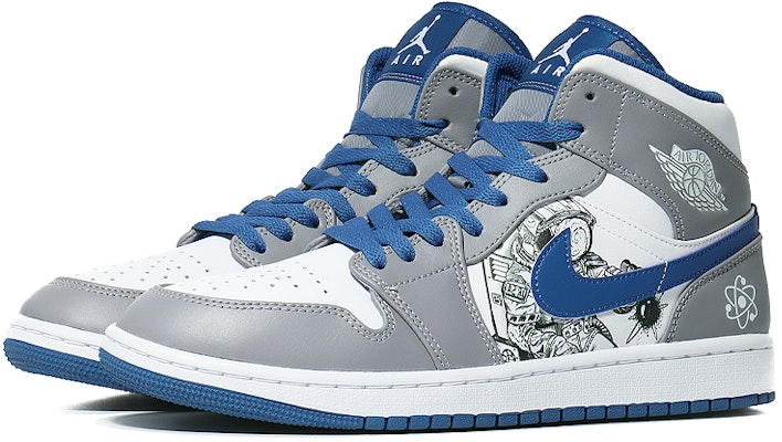 커스텀 에어 조던 1 미드 '레트로' DQ8426-014(Team10-宇航速写) Lookbook 커스텀 에어 조던 1 미드 '레트로' DQ8426-014(Team10-宇航速写)