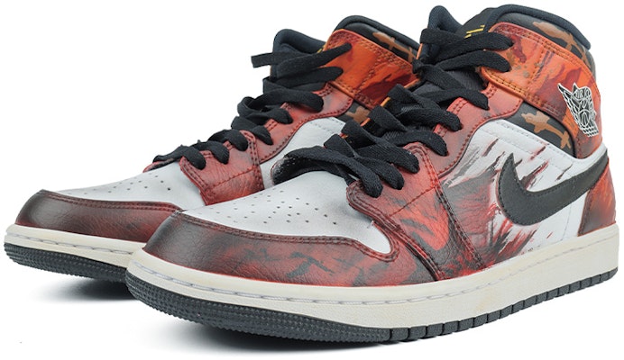 에어 조던 1 미드 '리들러' (커스텀) 554724-170(TeamR-男款谜语人黑红) Lookbook 에어 조던 1 미드 '리들러' (커스텀) 554724-170(TeamR-男款谜语人黑红)