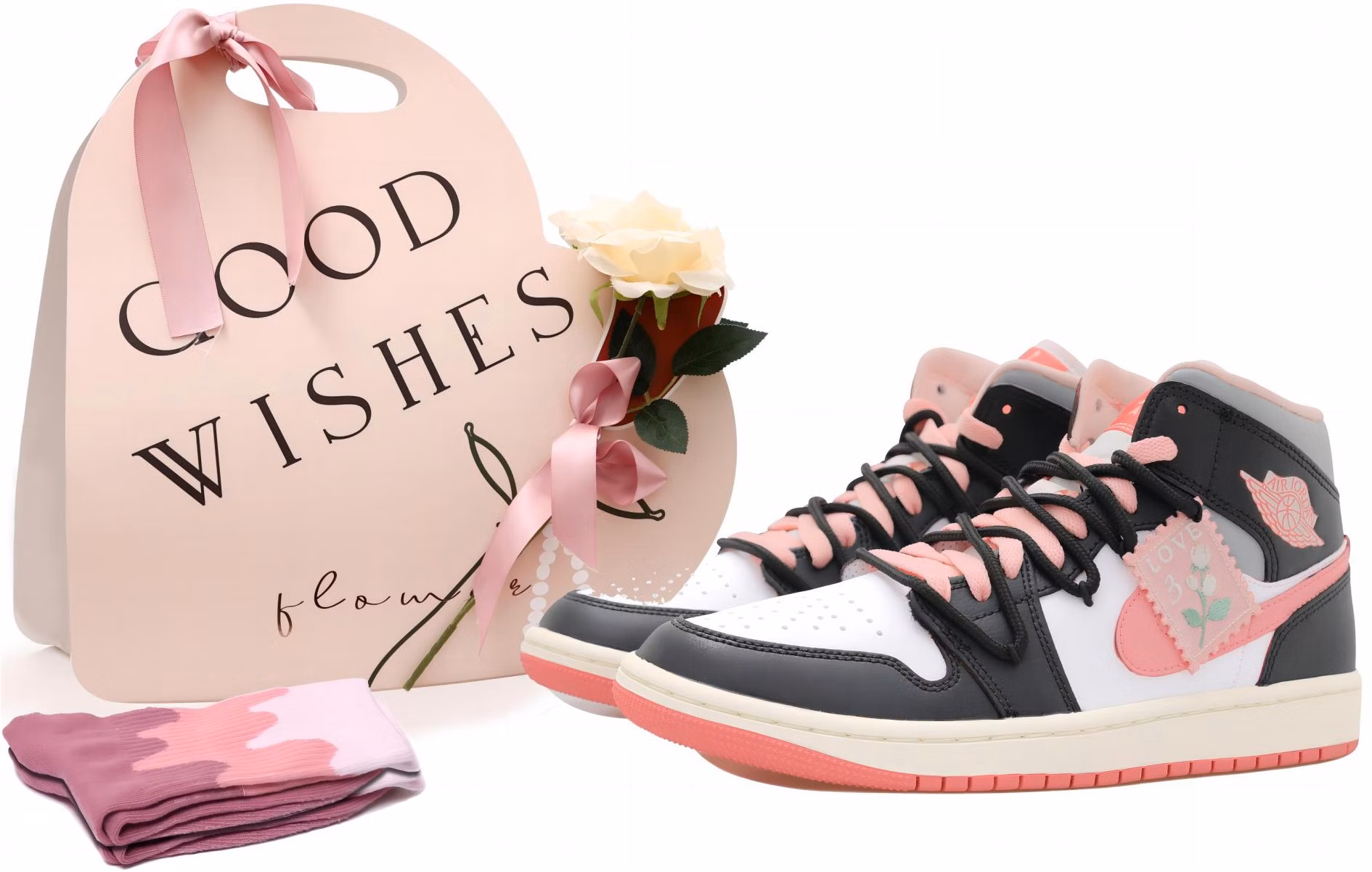 custom-shoes-air-jordan-1-mid-romantic-rose-charm-black-white-pink