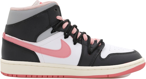 【訂製球鞋】Jordan Air Jordan 1 Mid OKHR 玫瑰花掛飾 浪漫 解構風 高筒 復古籃球鞋 GS 黑白粉 Lookbook 【訂製球鞋】Jordan Air Jordan 1 Mid OKHR 玫瑰花掛飾 浪漫 解構風 高筒 復古籃球鞋 GS 黑白粉