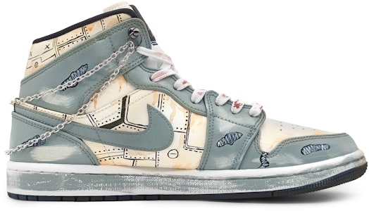 에어 조던 1 미드 '녹청 평화의 노래' (커스텀) 554724-174(Team16-和平之歌锈青) Order 에어 조던 1 미드 '녹청 평화의 노래' (커스텀) 554724-174(Team16-和平之歌锈青)