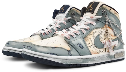 에어 조던 1 미드 '녹청 평화의 노래' (커스텀) 554724-174(Team16-和平之歌锈青) Lookbook 에어 조던 1 미드 '녹청 평화의 노래' (커스텀) 554724-174(Team16-和平之歌锈青)