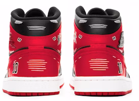 【定制球鞋】Jordan Air Jordan 1 Mid FZBB 櫻木花道 禁穿 灌籃高手 二次元動漫 中幫 復古籃球鞋 男款 黑紅 Shop 【定制球鞋】Jordan Air Jordan 1 Mid FZBB 櫻木花道 禁穿 灌籃高手 二次元動漫 中幫 復古籃球鞋 男款 黑紅