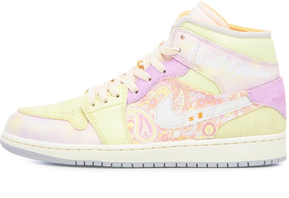 에어 조던 1 미드 '삼바 페이즐리 핑크 옐로우' (커스텀) DM9652-100(Team60男款桑巴) Buy 에어 조던 1 미드 '삼바 페이즐리 핑크 옐로우' (커스텀) DM9652-100(Team60男款桑巴)