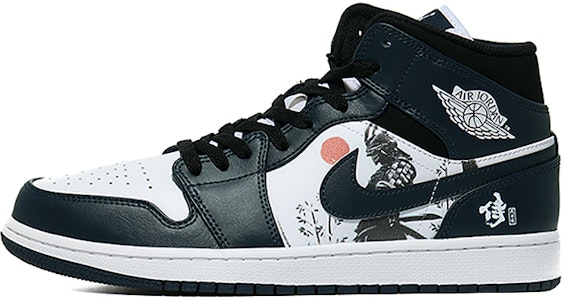커스텀 에어 조던 1 미드 '사무라이 검흰' (Custom 에어 조던1 미드 '사무라이 검흰') 554724-411(Team10-武士道) Buy 커스텀 에어 조던 1 미드 '사무라이 검흰' (Custom 에어 조던1 미드 '사무라이 검흰') 554724-411(Team10-武士道)
