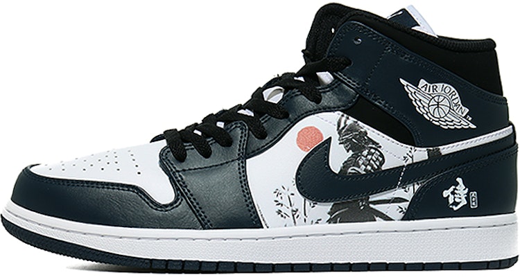 커스텀 에어 조던 1 미드 '사무라이 검흰' (Custom 에어 조던1 미드 '사무라이 검흰') 554724-411(Team10-武士道) Buy 커스텀 에어 조던 1 미드 '사무라이 검흰' (Custom 에어 조던1 미드 '사무라이 검흰') 554724-411(Team10-武士道)
