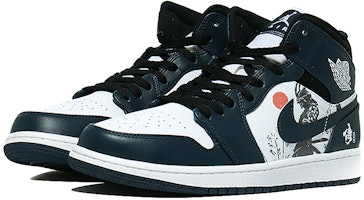 【カスタムシューズ】エアジョーダン1ミッド『侍ブラックホワイト』 554724-411(Team10-武士道) Lookbook 【カスタムシューズ】エアジョーダン1ミッド『侍ブラックホワイト』 554724-411(Team10-武士道)