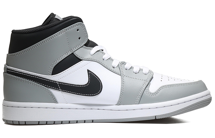 Order [Kasut Custom] Air Jordan 1 Mid 'Samurai Kelabu-Putih-Hitam' 554724-078(Team10-武士道）