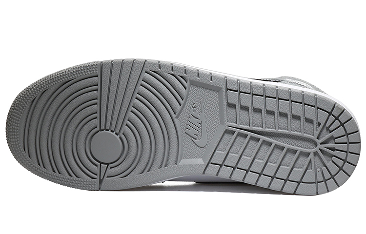 Details for [Kasut Custom] Air Jordan 1 Mid 'Samurai Kelabu-Putih-Hitam' 554724-078(Team10-武士道）