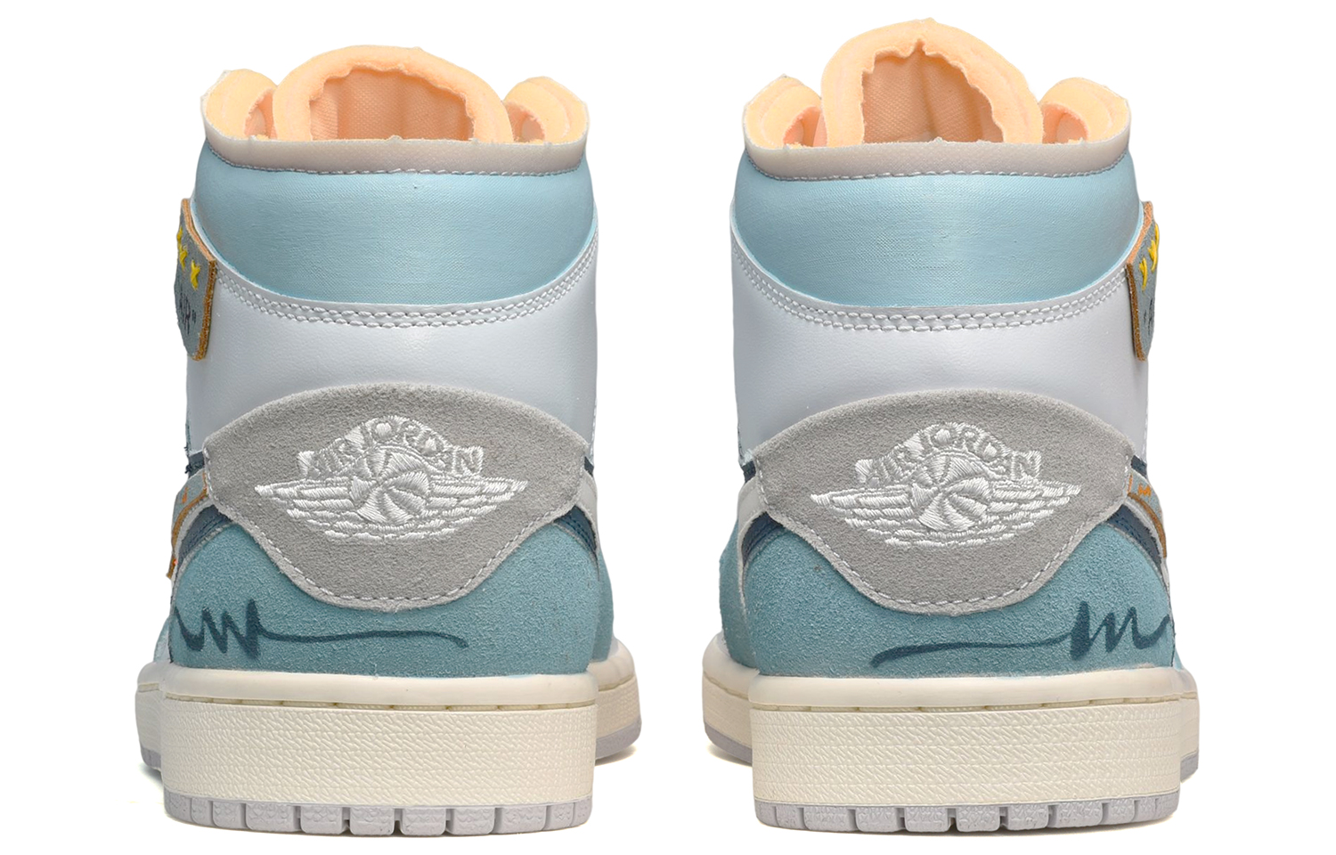 Shop [Sepatu Custom] Air Jordan 1 Mid 'Abu-abu Bayangan Biru' DM9652-100(TeamE-男款阴影灰蓝)