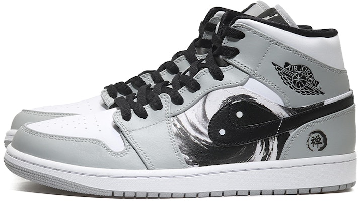 커스텀 에어 조던 1 미드 '음양' (Keoseutom Eeo Jodeon 1 Mideu 'Eumyang') 554724-092(Team10-阴阳禅道男烟灰QD) Lookbook 커스텀 에어 조던 1 미드 '음양' (Keoseutom Eeo Jodeon 1 Mideu 'Eumyang') 554724-092(Team10-阴阳禅道男烟灰QD)