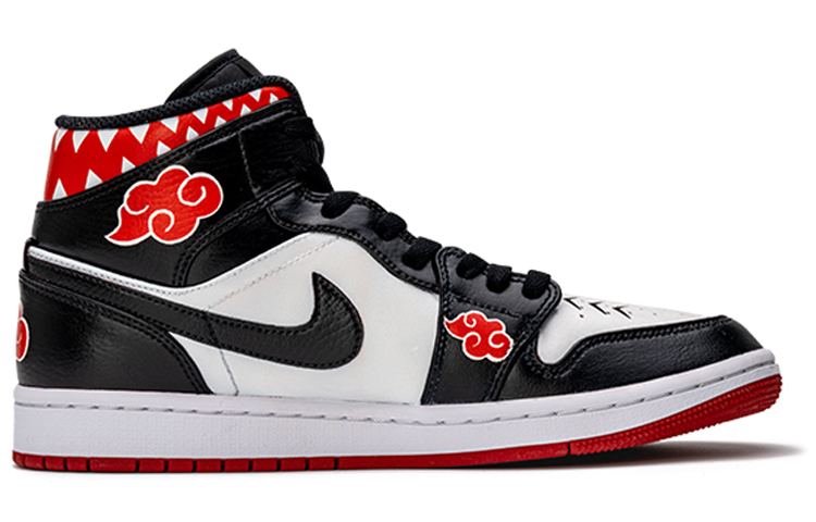 Order [カスタムシューズ] エアジョーダン 1 ミッド ’シャッタードバックボード’ 554724-074(TeamB-火影忍者鬼鲛)