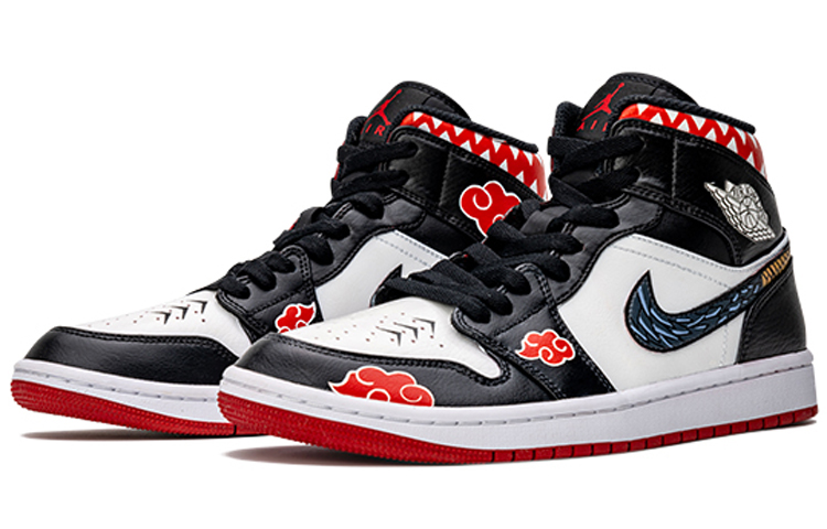 Lookbook [カスタムシューズ] エアジョーダン 1 ミッド ’シャッタードバックボード’ 554724-074(TeamB-火影忍者鬼鲛)