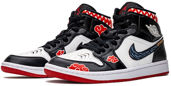 【定制球鞋】 Jordan Air Jordan 1 Mid 野鶴製造 干柿鬼鮫 火影忍者 二次元 動漫專屬定制 中幫 復古籃球鞋 男款 黑紅白 Lookbook 【定制球鞋】 Jordan Air Jordan 1 Mid 野鶴製造 干柿鬼鮫 火影忍者 二次元 動漫專屬定制 中幫 復古籃球鞋 男款 黑紅白