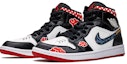Lookbook 【定制球鞋】 Jordan Air Jordan 1 Mid 野鶴製造 干柿鬼鮫 火影忍者 二次元 動漫專屬定制 中幫 復古籃球鞋 男款 黑紅白