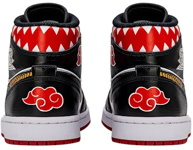 【定制球鞋】 Jordan Air Jordan 1 Mid 野鶴製造 干柿鬼鮫 火影忍者 二次元 動漫專屬定制 中幫 復古籃球鞋 男款 黑紅白 Shop 【定制球鞋】 Jordan Air Jordan 1 Mid 野鶴製造 干柿鬼鮫 火影忍者 二次元 動漫專屬定制 中幫 復古籃球鞋 男款 黑紅白