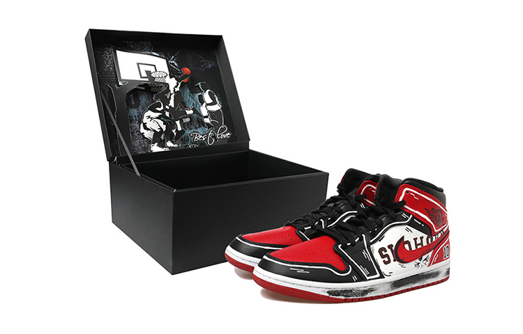 Buy [Sepatu Kustom] Air Jordan 1 Mid 'Slam Dunk Sakuragi' 554725-074(Team拾玖-樱木花道女S-BOX)