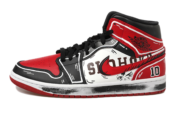 Order [Sepatu Kustom] Air Jordan 1 Mid 'Slam Dunk Sakuragi' 554725-074(Team拾玖-樱木花道女S-BOX)