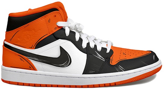 【訂製球鞋】Jordan Air Jordan 1 Mid 熱血青春系列 灌籃高手 塗鴉 動漫二次元 11號 流川楓 中幫 復古籃球鞋 GS 橙白黑 Order 【訂製球鞋】Jordan Air Jordan 1 Mid 熱血青春系列 灌籃高手 塗鴉 動漫二次元 11號 流川楓 中幫 復古籃球鞋 GS 橙白黑