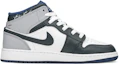 Order 【訂製球鞋】Jordan Air Jordan 1 休閒百搭通風 防滑耐磨 中筒 復古籃球鞋 GS 黛藍灰白