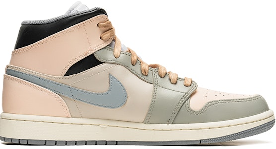 【客製球鞋】 Jordan Air Jordan 1 Mid 野鶴製造 做舊 中幫 復古籃球鞋 男款 雪灰 Order 【客製球鞋】 Jordan Air Jordan 1 Mid 野鶴製造 做舊 中幫 復古籃球鞋 男款 雪灰