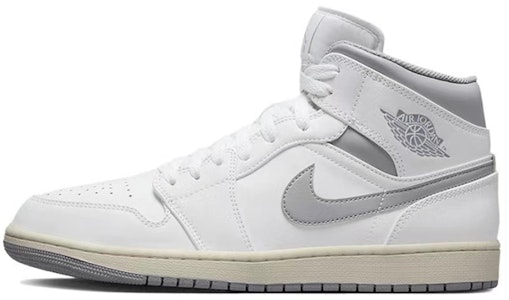 【客製球鞋】 Jordan Air Jordan 1 Mid 野鶴製造 做舊 中幫 復古籃球鞋 男款 雪灰 Details for 【客製球鞋】 Jordan Air Jordan 1 Mid 野鶴製造 做舊 中幫 復古籃球鞋 男款 雪灰
